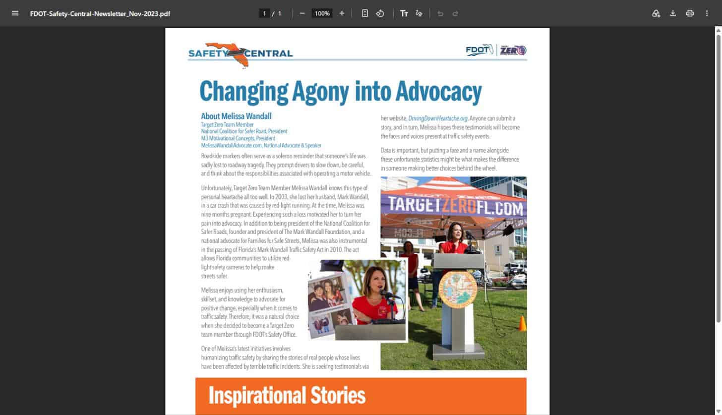 FDOT Safety Central newsletter cover
