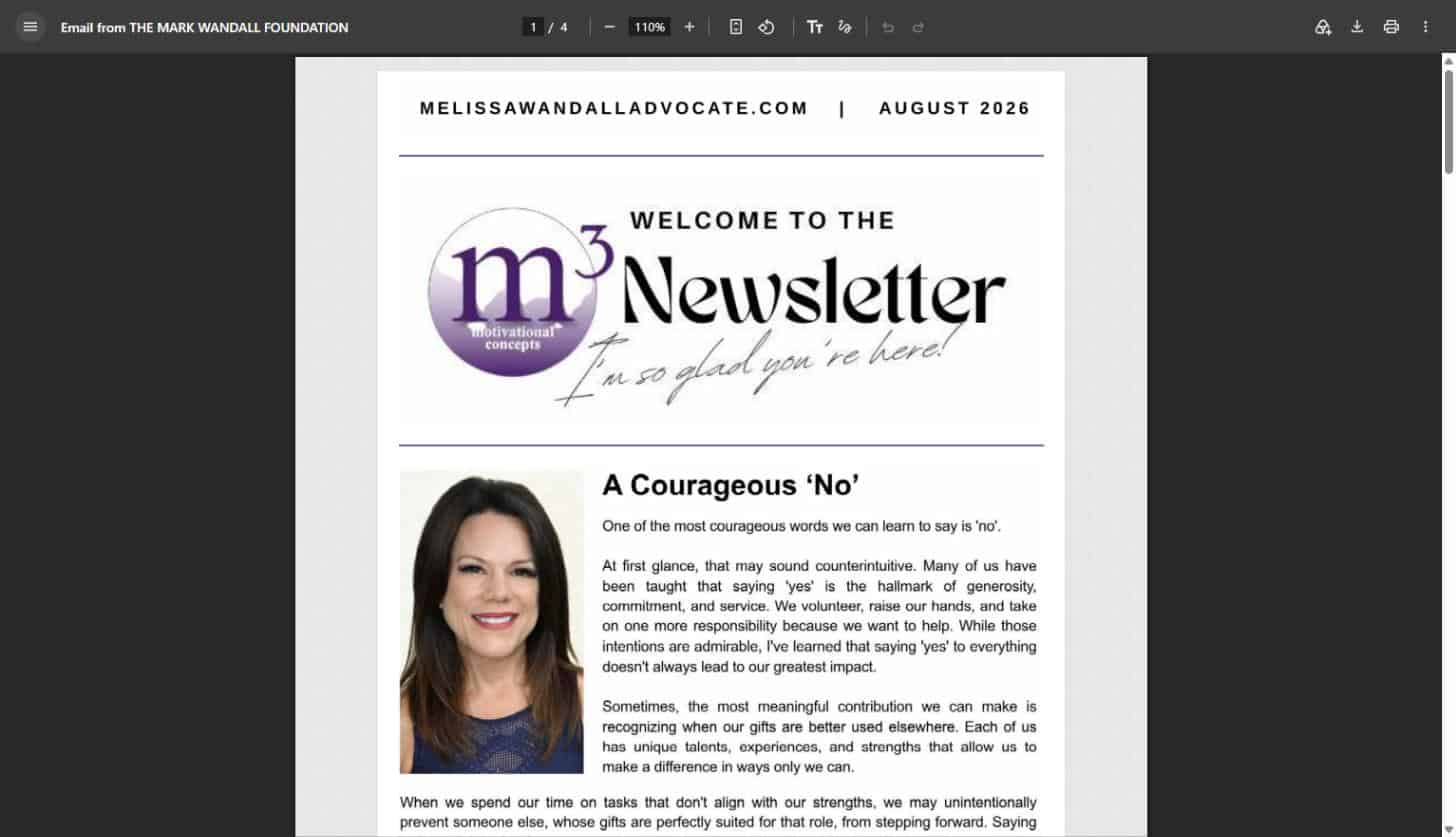 August 2026 Newsletter cover
